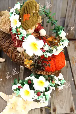 Frangipani seaside vacation beautiful and fresh garland photo photo headdress wrist flower original bridal hair accessories