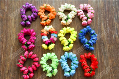 Тайское изготовление ручной работы цветочное кольцо золотого -полное короткое цветочное кольцо красочное желтое красное синее пурпурное симуляция цветочное кольцо поклонение