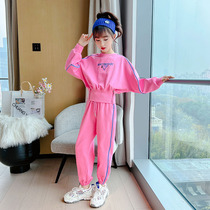 Girls spring suit 2022 new ten-year-old childrens clothing 12 middle-aged and older children 13 girls spring and autumn foreign style sweater tide 14