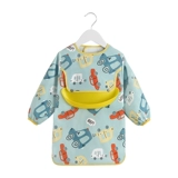 Детский лонгслив для мальчиков, слюнявчик, водонепроницаемый нагрудник для еды, анти-грязь, с карманом