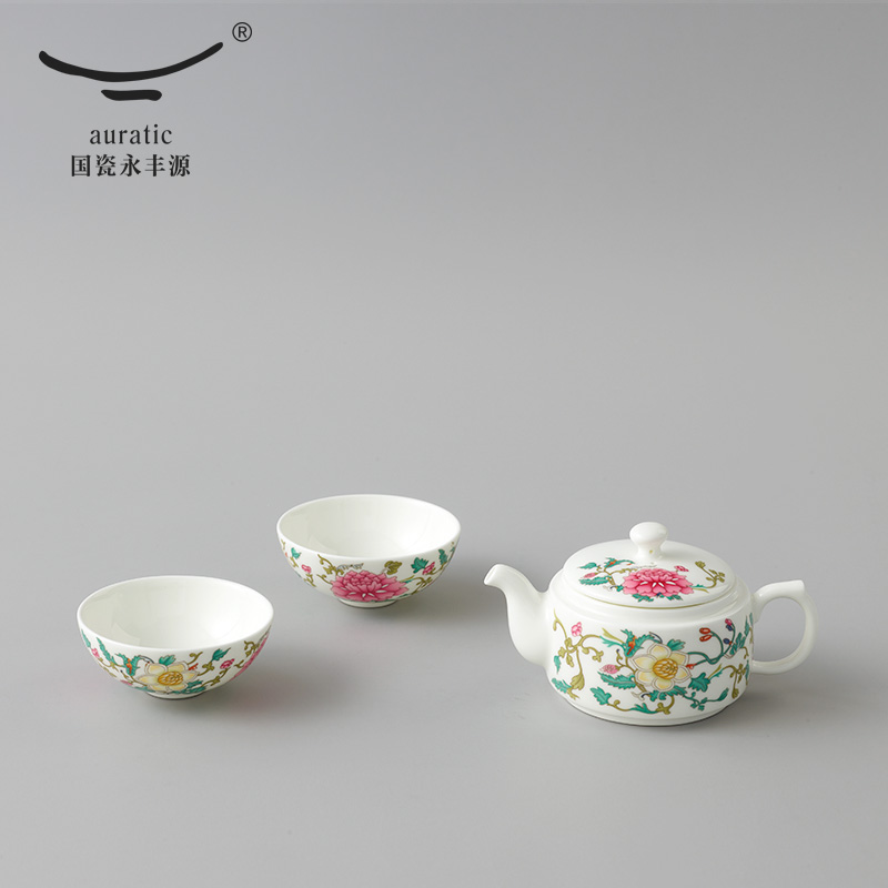 The porcelain yongfeng source should be expensive and well at simple travel take The teapot tea tea set suit portable bag