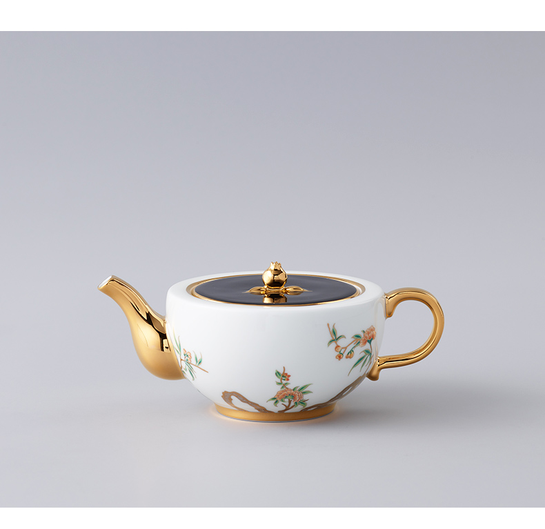 The porcelain Mrs Yongfeng source porcelain pomegranate home 4 head of ceramic coffee cups and saucers suit afternoon tea tea cups