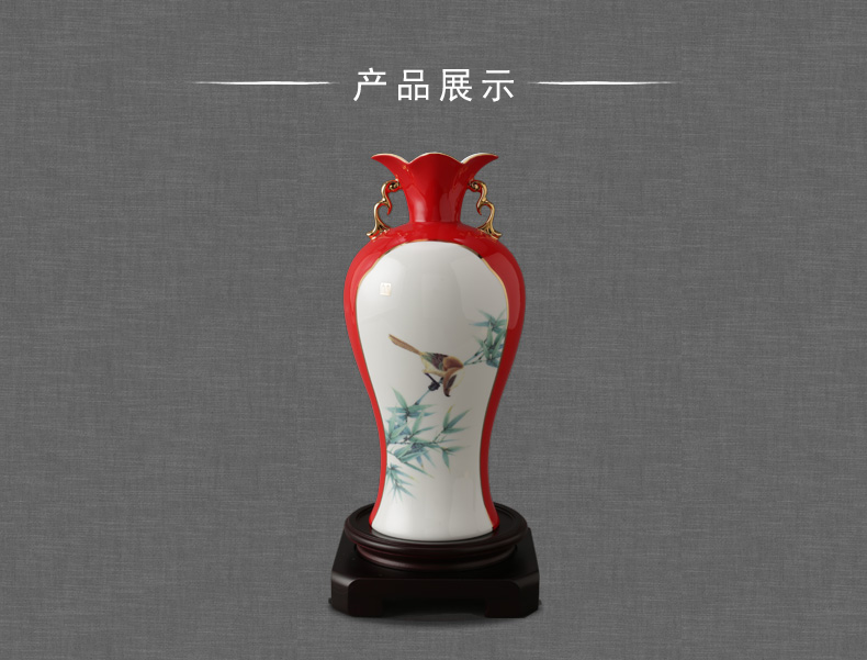 The porcelain yongfeng source precious bottle - bamboo flower arranging The sitting room of Chinese style furnishing articles decorate household gifts creative design