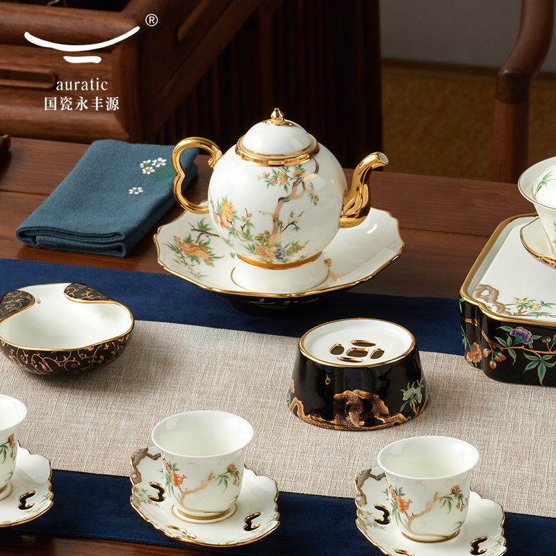 The porcelain Mrs Yongfeng source porcelain pomegranate home 2 head of household 220 ml pot of tea tea ceramic teapot