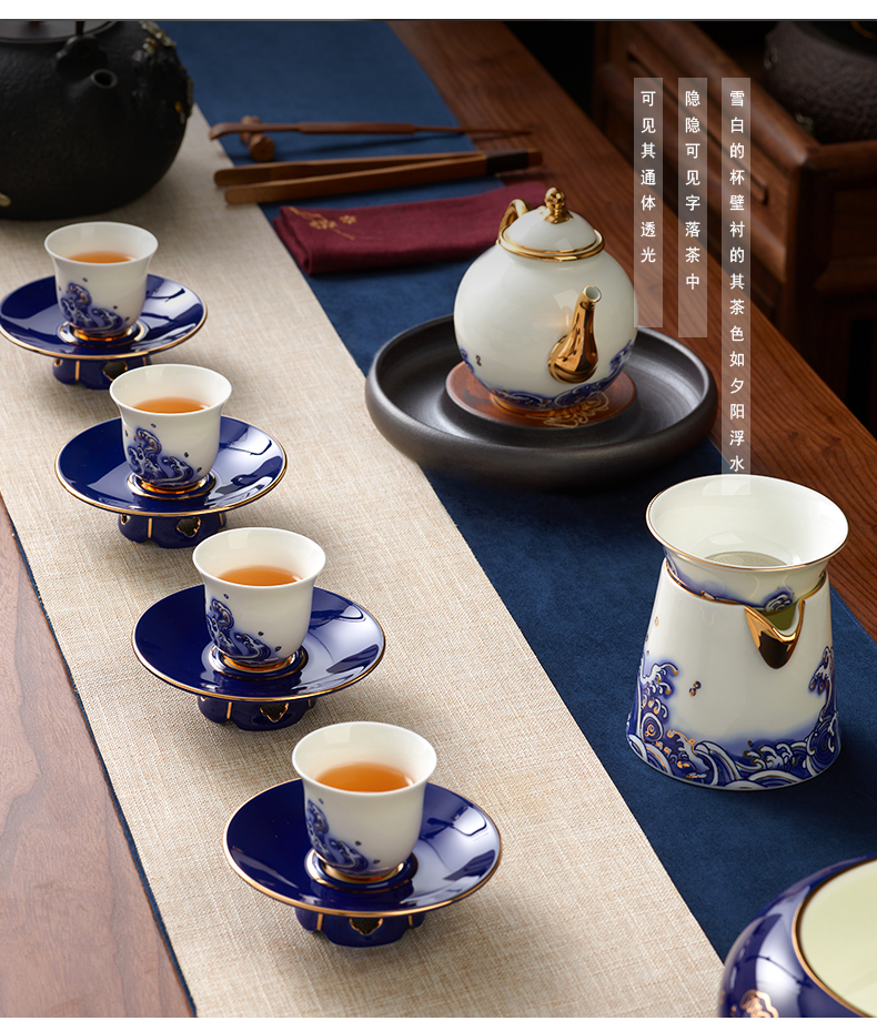 The porcelain Mr Yongfeng source 35 ceramic porcelain sea pearl kung fu tea set tea tray CPU use The teapot