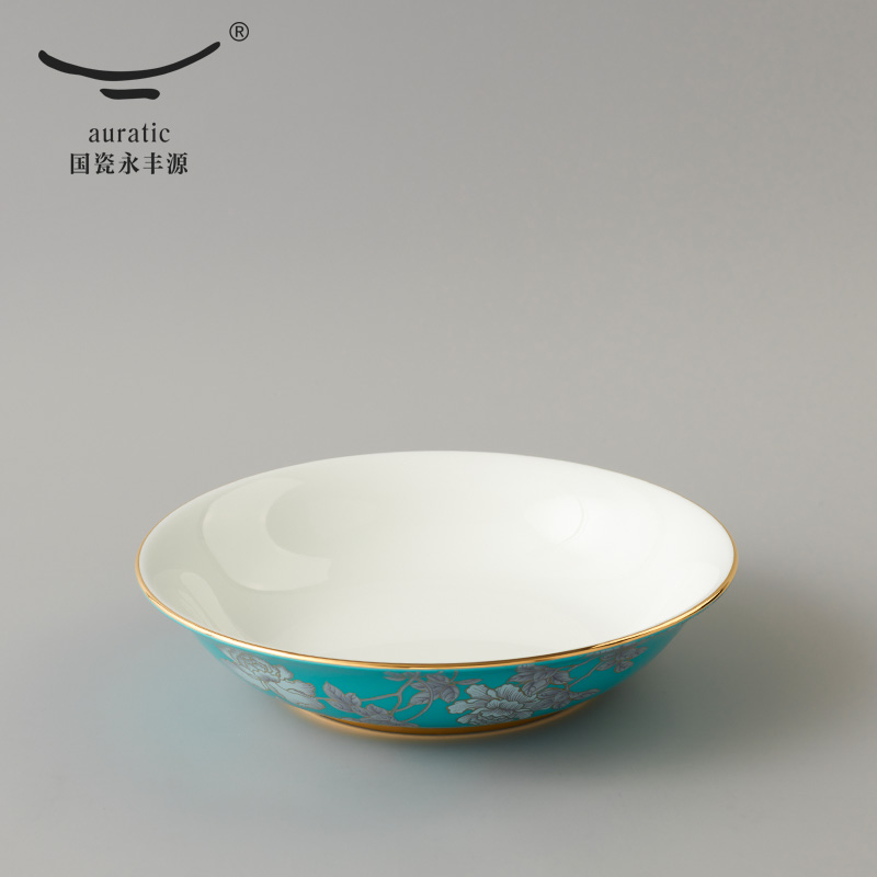 The porcelain Mrs Yongfeng source porcelain ink painting peony 51 head in ceramic tableware suit dish spoon, chopsticks dishes combination