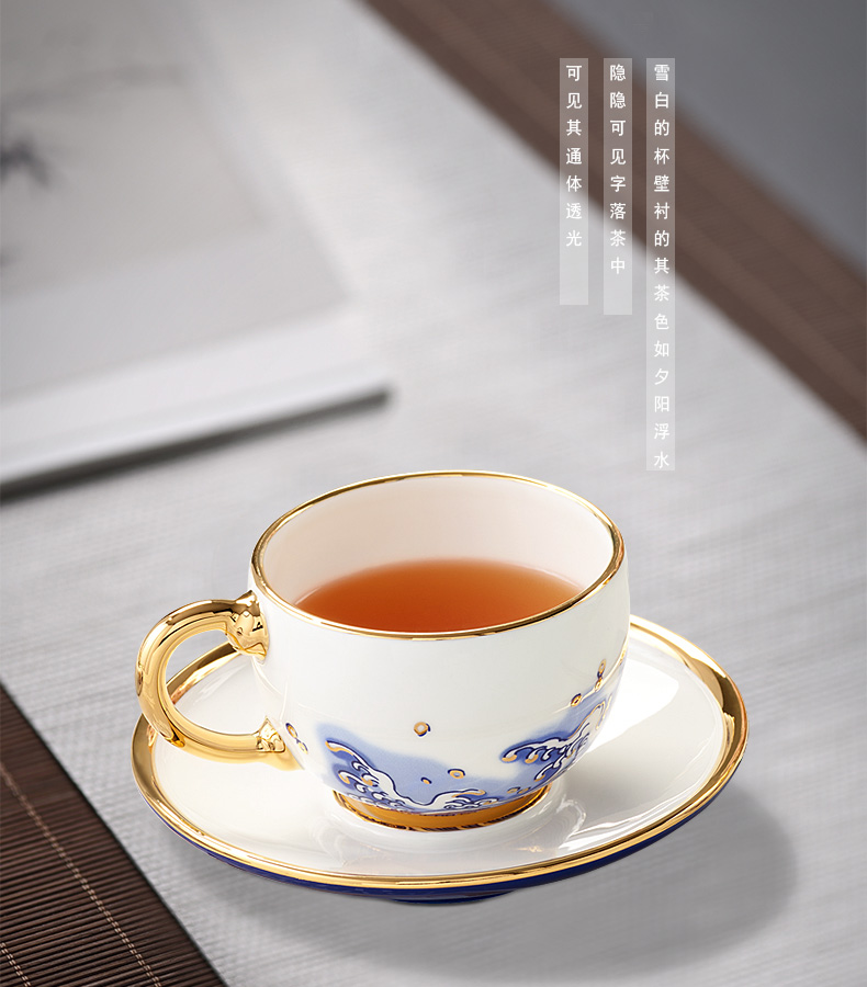 The porcelain Mr Yongfeng source porcelain sea pearl 17 coffee cup suit ceramics afternoon tea set