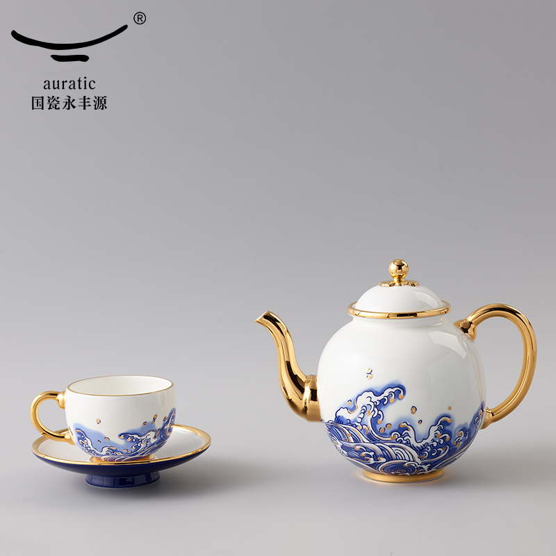 The porcelain Mr Yongfeng source porcelain sea pearl 17 coffee cup suit ceramics afternoon tea set