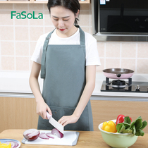 Apron Home Kitchen Grown-up Waterproof Greaseproof Pure Cotton Fashion South Female Universal Adult Cooking Hood work Anti-dirty