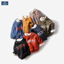 (Off-season clearance)Boys winter velvet thickened sweater Childrens autumn and winter girls tops baby wear