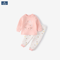 Yu Zhaolin Girls padded underwear set Childrens autumn and winter warm baby thickened autumn clothes Baby cotton autumn pants
