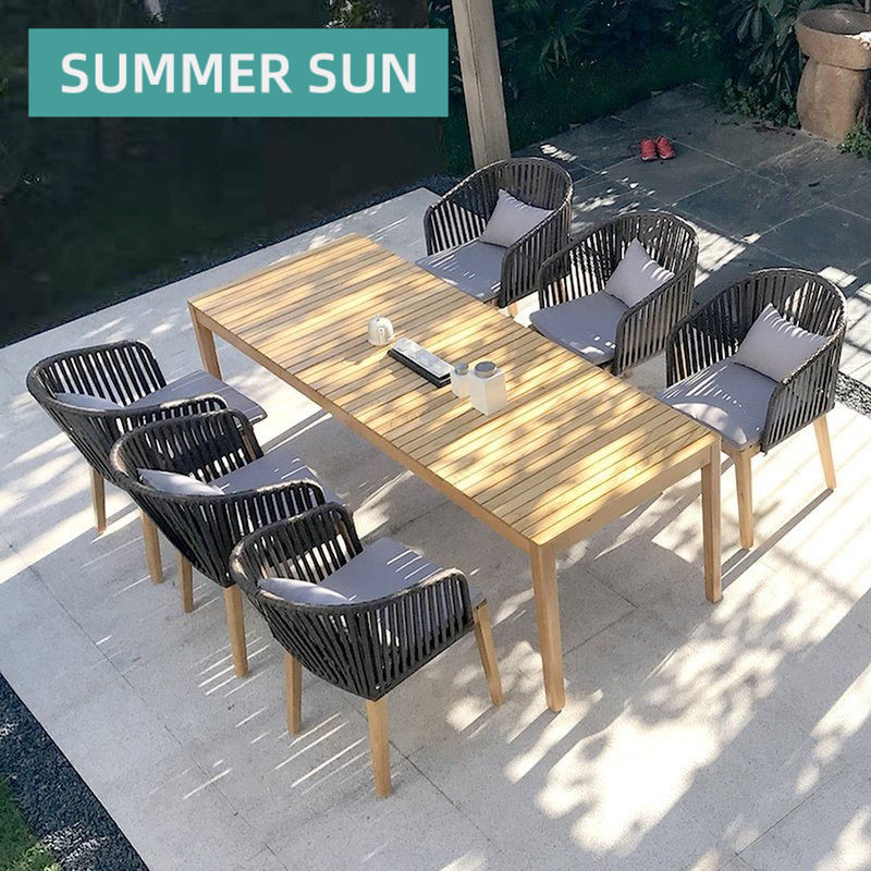 Nordic Outdoor Leisure Table And Chairs With Umbrella Combined Outdoor Balcony Garden Courtyard Villa Open-air Waterproof Sunscreen Innate