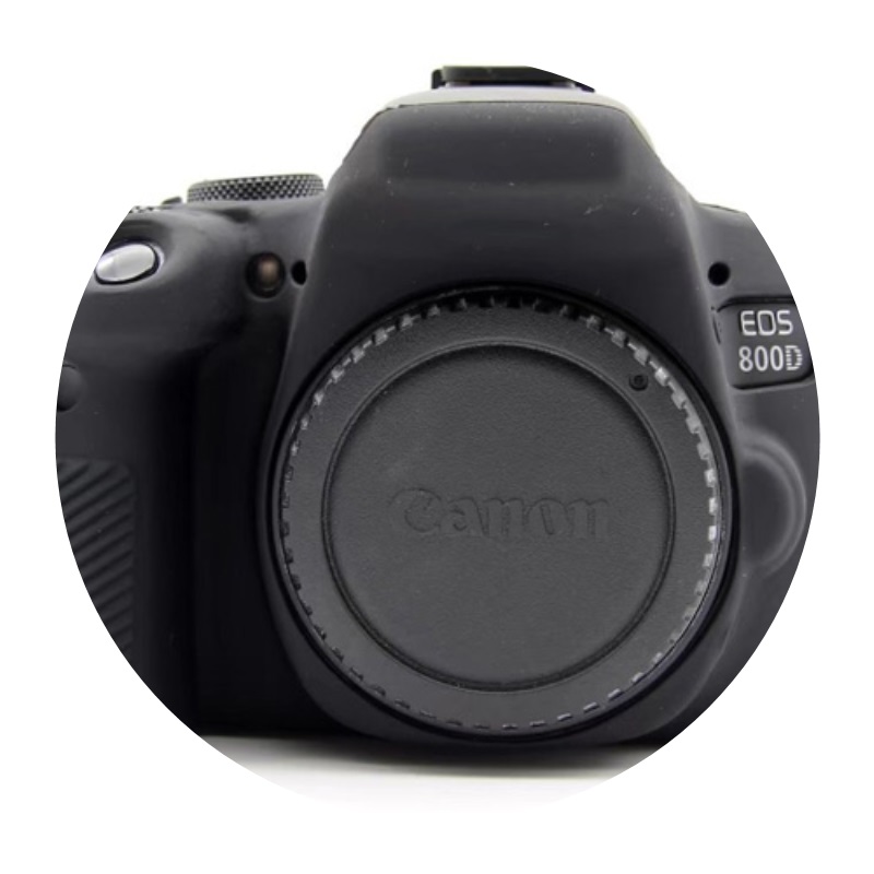 Canon 80D silicone sleeve 800D Single-eye camera bag Jacket Hollowed-out soft leather liner Package protective sleeve