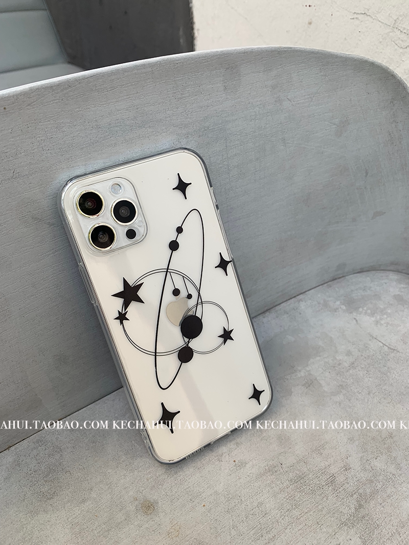 壳茶会原创星球简约风适用iphone15/14promax透明壳13手机壳小众评价- 淘宝网