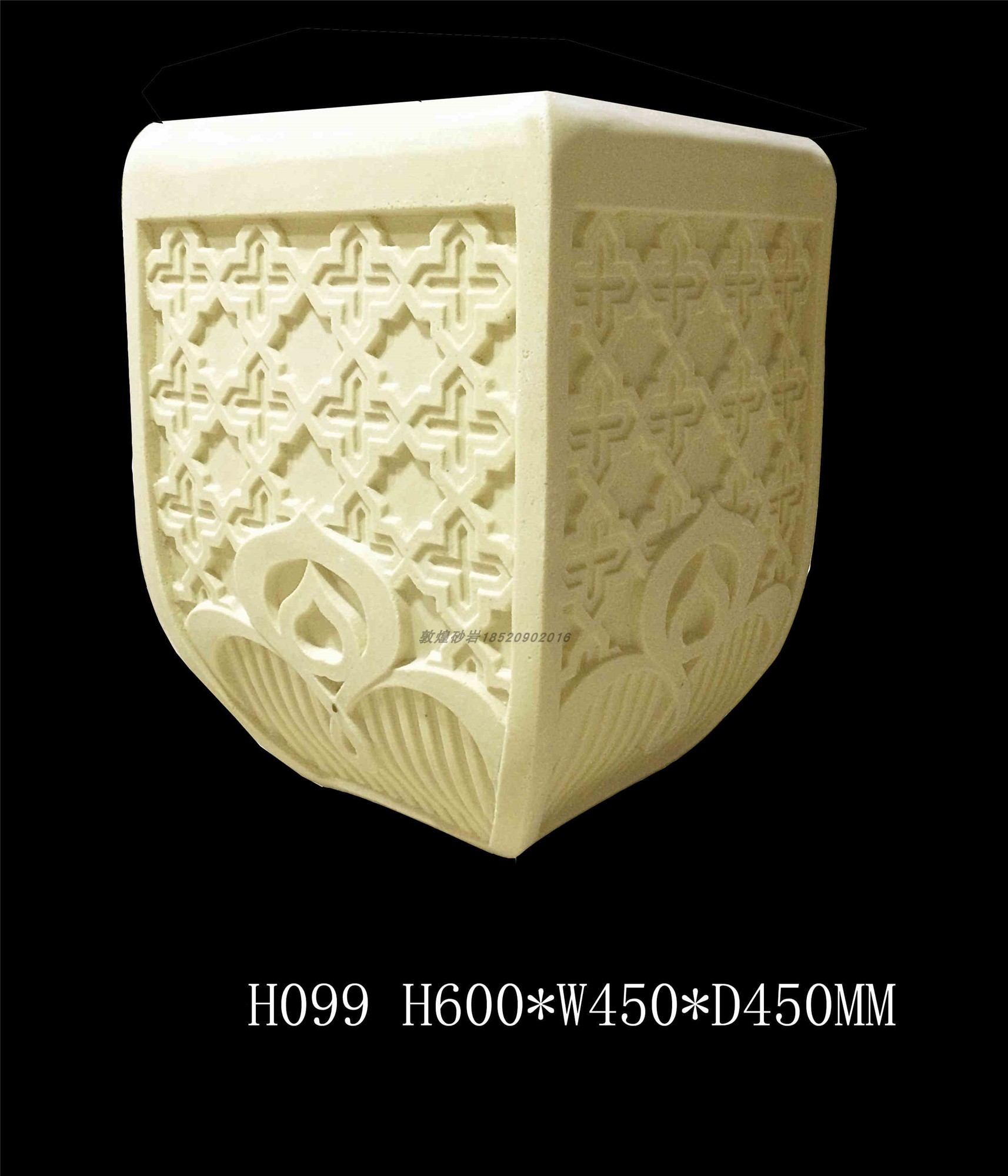 Artificial sandstone art flower pot flower pot relief fiberglass imitation copper red theme mural TV background Roman column