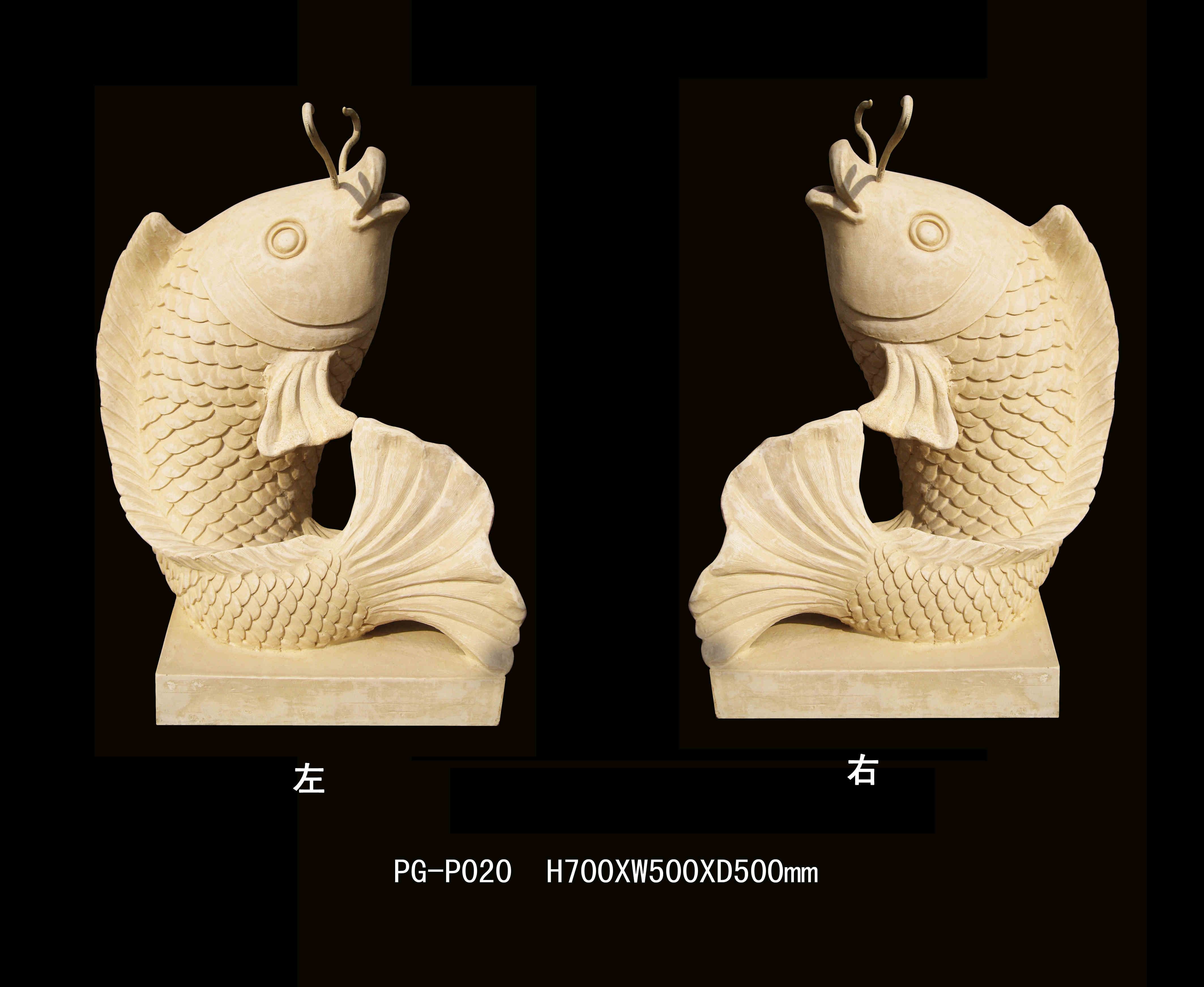 Artificial sandstone water spray fish garden community courtyard water spray ornament resin transparent decorative glass fiber relief mural