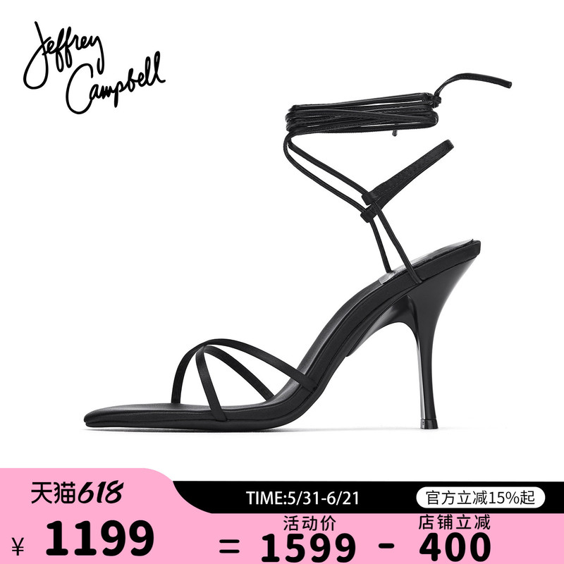 American Jeffrey Campbell Simple Black Line Ankle Strap Roman High-Heeled Sandals for Women 26 Summer New American Jeffrey Campbell Simple Black Line Ankle Strap Roman High-Heeled Sandals for Women 26 Summer New