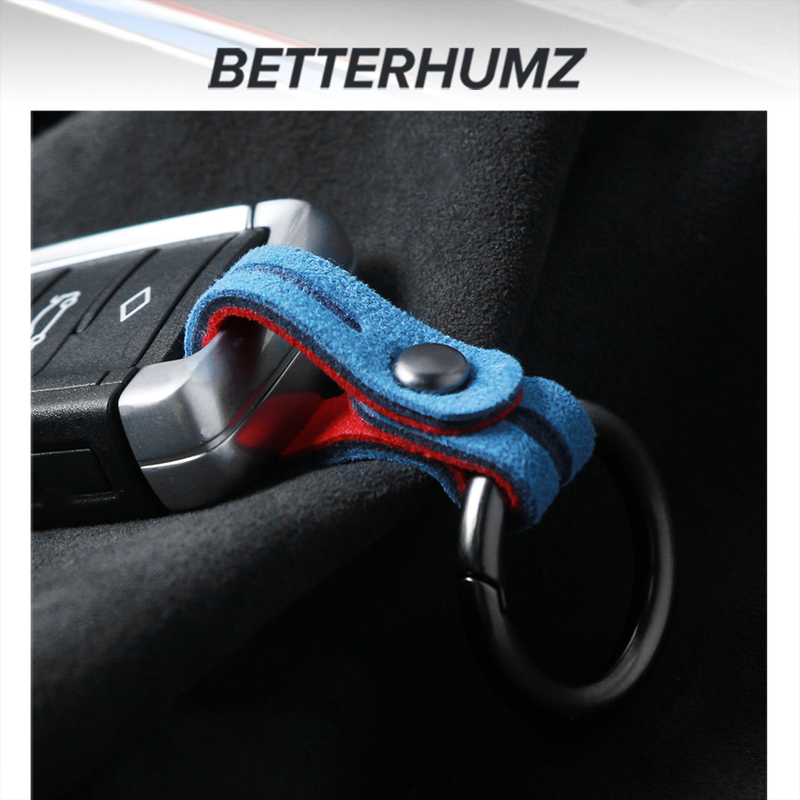 Suitable for Bmw Keychains for Men and Women, High-End Key Rings for 3 Series, Gt, 5 Series, X1, X3, X5, Suede Leather Car Key Pendants