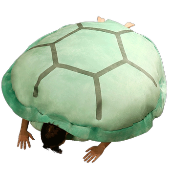 Turtle shell sleeping bag cute people wear extra-large pillow