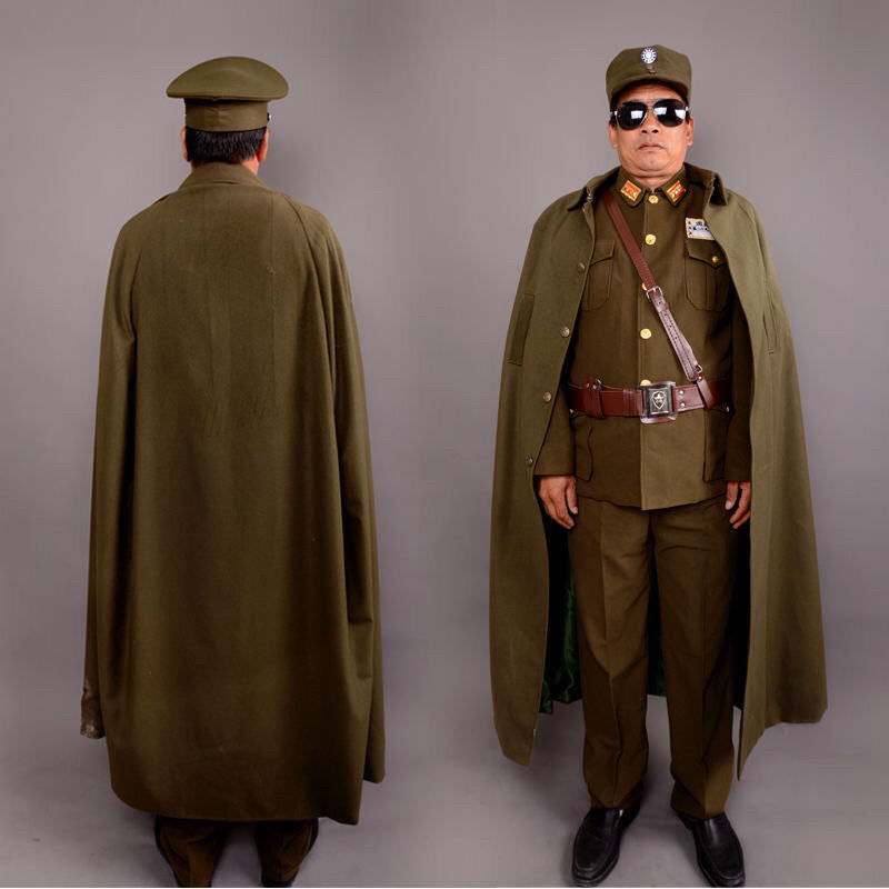 Cloak, Woolen Coat, National Officer Performance Uniform,黄埔 Military Academy Uniform, American Soldier Clothing, National Army Uniform