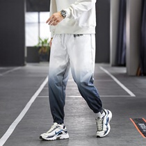 Corset pants mens spring and autumn Korean version of the trend casual Joker pants Tide brand ins autumn boys gradient sports pants