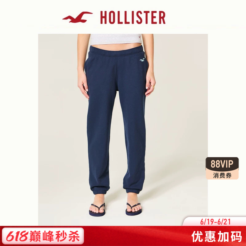 Hollister Small Seagull Pattern American-Style Fleece Jogger Sweatpants 26 Spring/Summer Women's Clothing 347-6143 Hollister Small Seagull Pattern American-Style Fleece Jogger Sweatpants 26 Spring/Summer Women's Clothing 347-6143