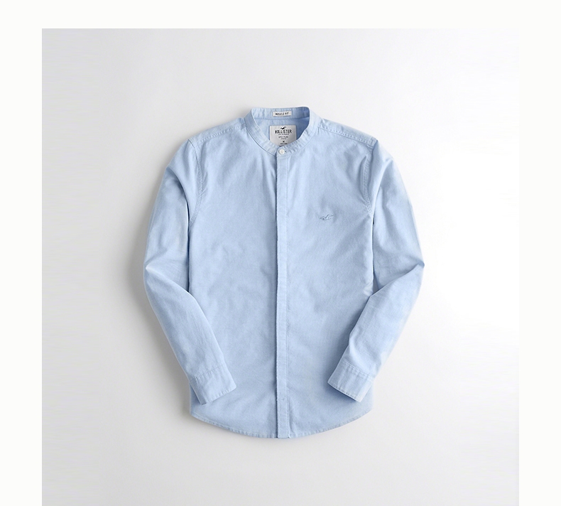 Hollister 2018 mùa thu mới co giãn chặt áo Oxford nam 224126-1 áo khoác sơ mi nữ