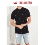 Hollister nhăn cổ áo in áo Polo nam 207326 áo thun nam có cổ lacoste