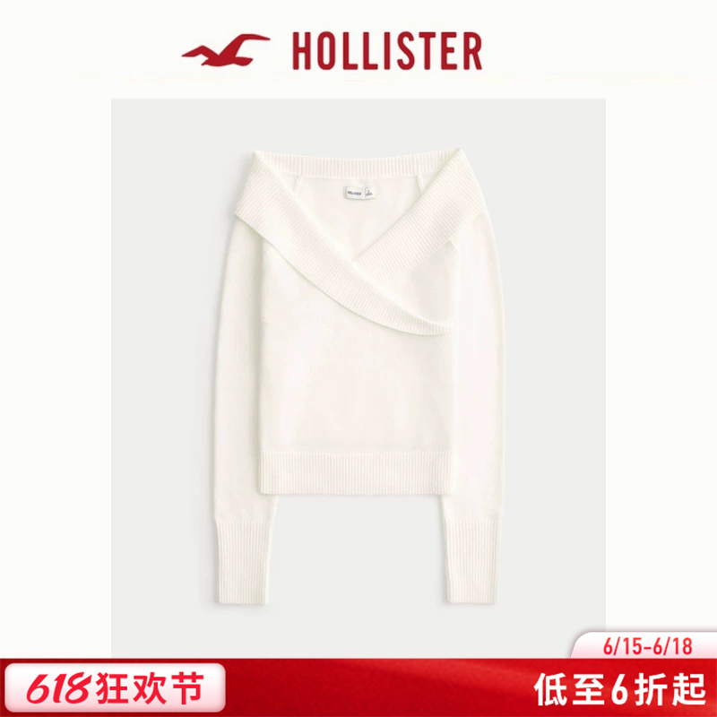 Hollister American-Style Ribbed Cross V-Neck Pullover Knit Sweater 26 Autumn New Women's Clothing 350-1652 Hollister American-Style Ribbed Cross V-Neck Pullover Knit Sweater 26 Autumn New Women's Clothing 350-1652