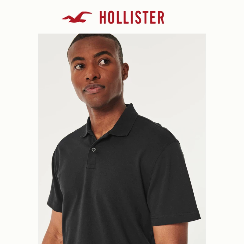 Hollister летний дышащий поло, оверсайз