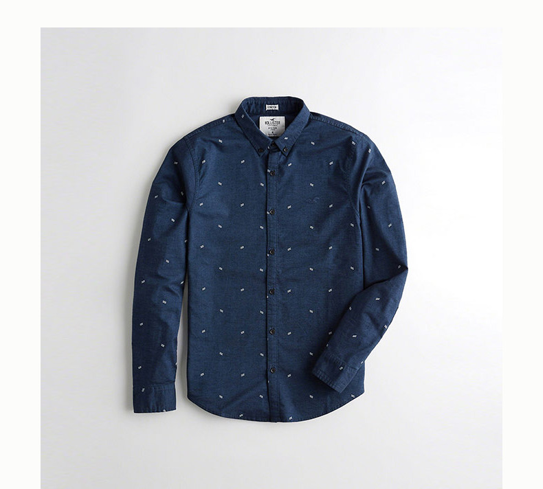 Hollister2018 mùa thu mới in áo sơ mi Oxford nam 217286-1 áo khoác sơ mi nam