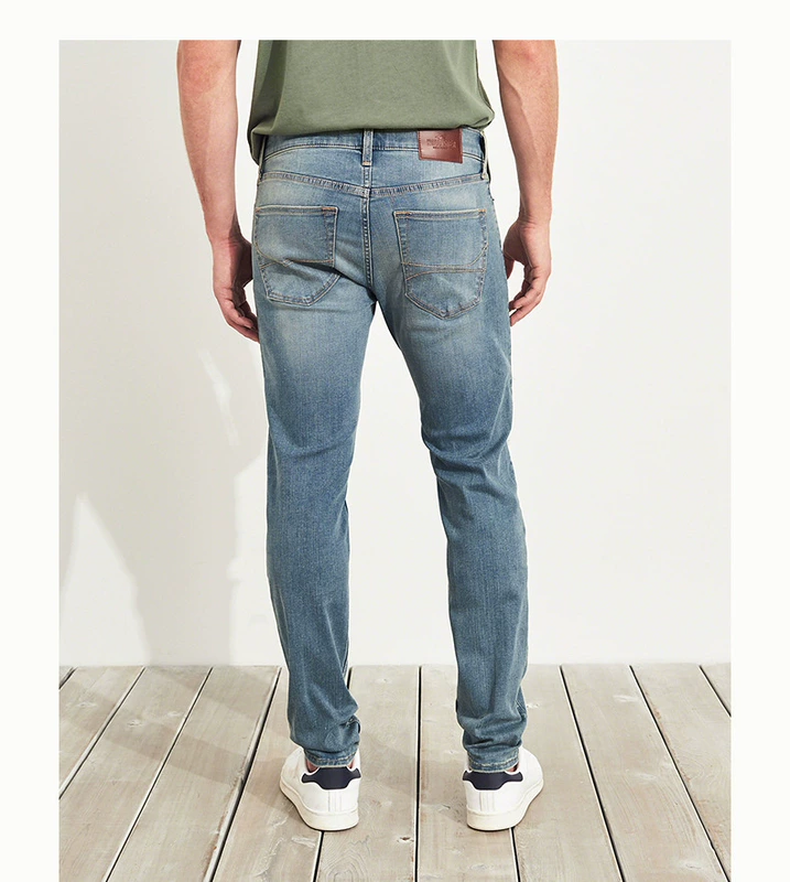 Hollister 2018 mùa thu mới quần jeans bó sát nam 222791-2