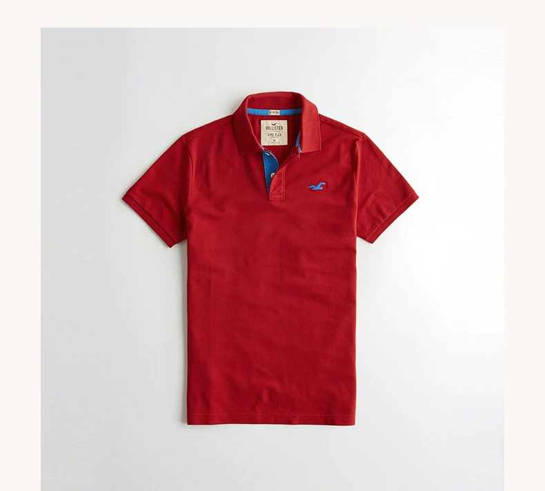 Hollister căng cườm cotton áo sơ mi nam 196947 ao polo nam