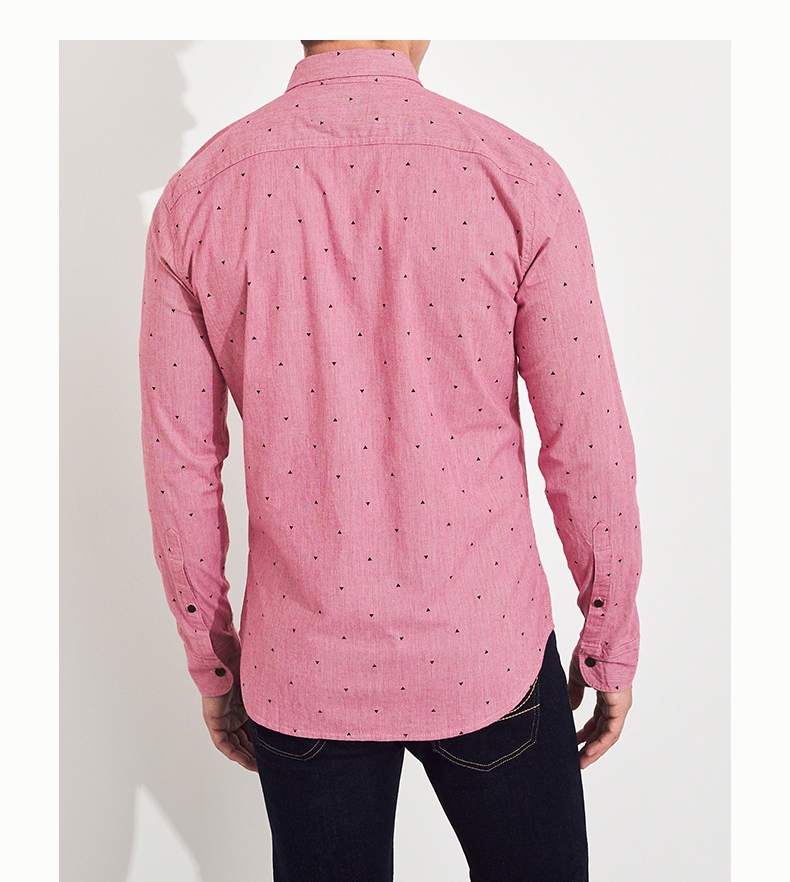 Hollister 2018 mùa thu mới co giãn áo sơ mi poplin nam 220106-1 mẫu áo sơ mi công sở