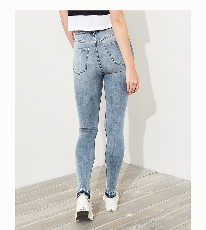 Hollister đàn hồi eo skinny jeans nữ 210.369 quần jean nữ hàng hiệu