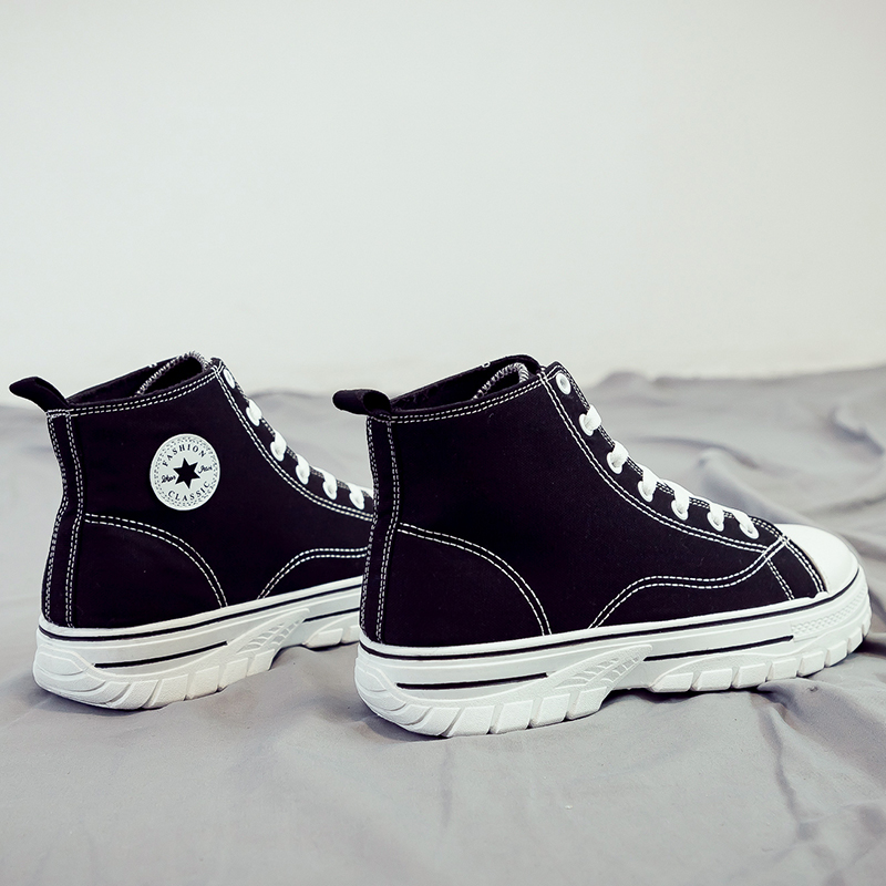 Summer Inn Wind high cylinder tooling Martin boots trendburst men's shoes 100 hitch casual midway canvas short boots cloth shoes