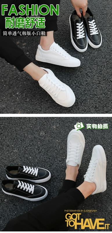 Giày nam mùa đông Giày vải nam giản dị Giày dép phiên bản Hàn Quốc của xu hướng giày đế thấp giúp sinh viên hoang dã Giày trắng nhỏ giày thủy triều