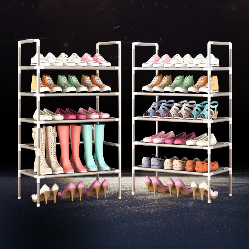 Opening Di Simple Small Shoe Rack Multilayer Reinforcement Combined Containing Layer Shelf Shelve Shelf Storage Student Shoe Cabinet Minimalist Modern Day