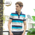 Áo thun cá sấu nam POLO 2018 Mới mùa hè ngắn tay sọc thường xuyên áo thun thể thao áo polo có cổ Áo polo thể thao