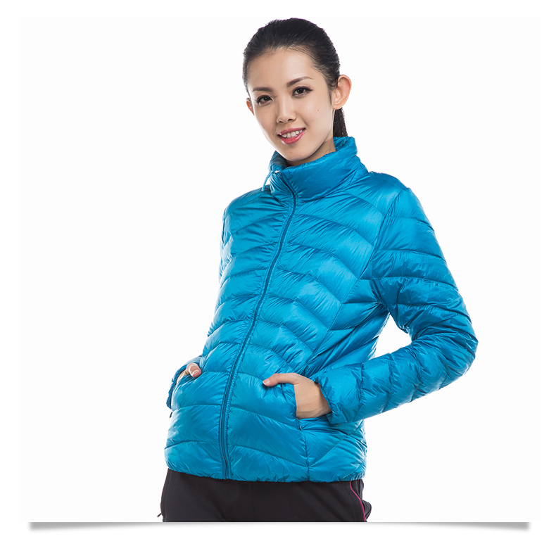 Áo sơ mi cá sấu thể thao giản dị của phụ nữ nhẹ xuống áo khoác mùa thu đông để giữ ấm chính hãng —