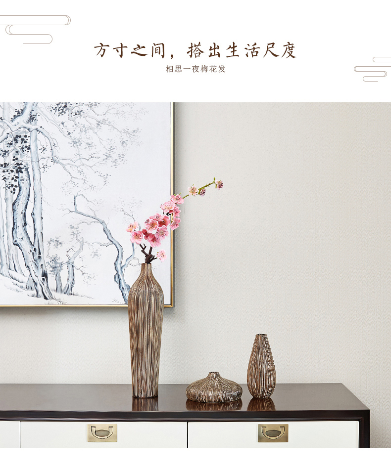 The New Chinese zen restoring ancient ways of jingdezhen ceramic vase TV ark, place the sitting room porch office home decoration