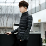 Зимняя мужская куртка, короткий демисезонный трендовый пуховик, 2019, в корейском стиле
