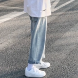 Брендовые прямые свободные джинсы, повседневные брюки для влюбленных для отдыха, штаны, осенние, в корейском стиле