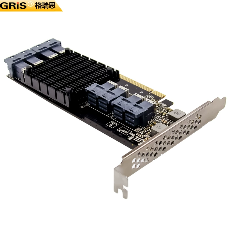 GRIS PCI-E to 8 U.2 жестких диска RAID‑массив карта NVME разветвление U2 расширение PCIE SDD настольный компьютер X16 компьютер HDD сервер SFF8639-8643 высокая скорость PLX8749
