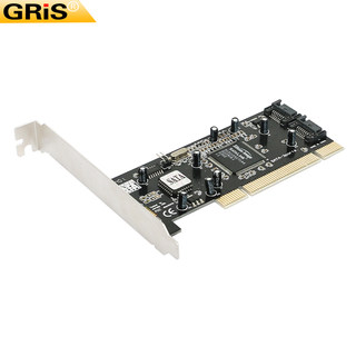 Gris desktop pci to sata ii array card server pci-e computer raid5 10 hard drive system expansion card supports raid 0,1,0+1,5 function sil3114 chip
