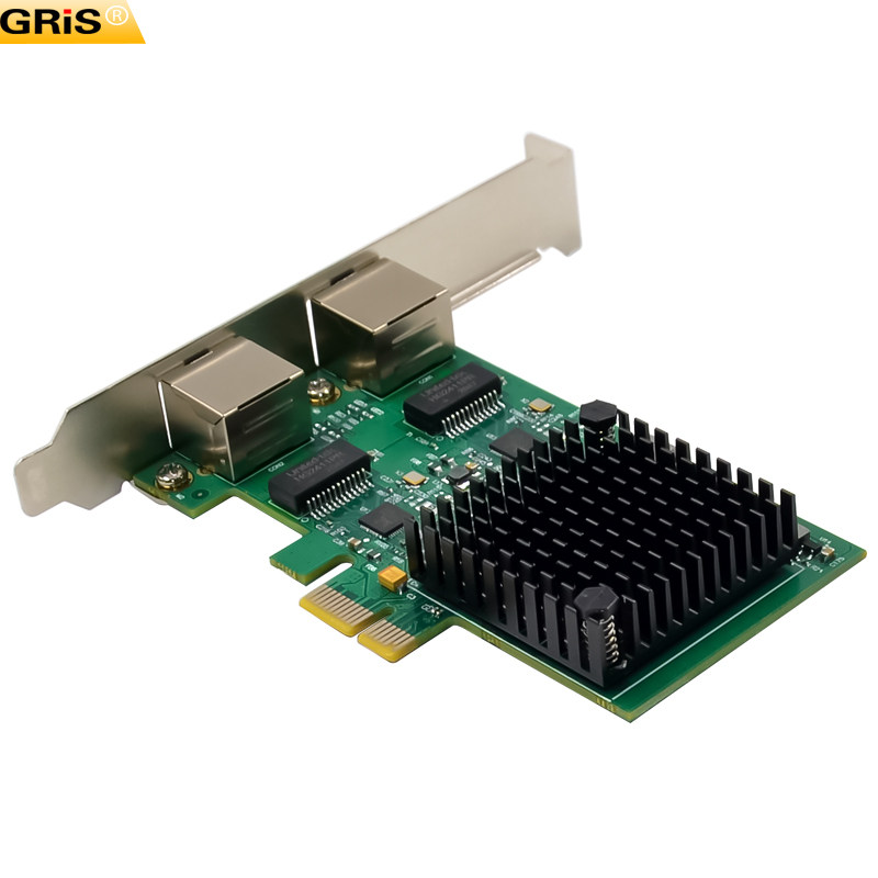 Адаптер USB gris pci-e转2个2.5g千兆网卡独立双口电脑免驱动rj45汇聚网线2500m群晖esxi软路由无盘rtl8125b台式机服务器