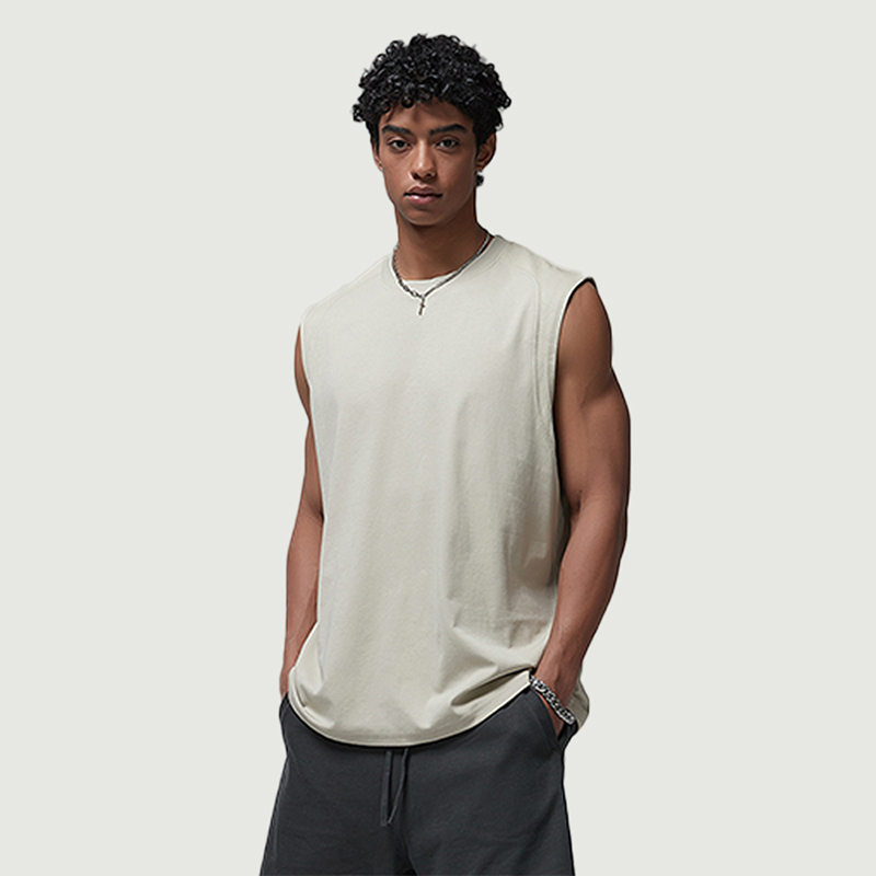 Solid Color Vest Men's Trendy American High Street Quick-Drying Basketball Fitness Sports Casual Loose Sleeveless T-Shirt Summer Solid Color Vest Men's Trendy American High Street Quick-Drying Basketball Fitness Sports Casual Loose Sleeveless T-Shirt Summer