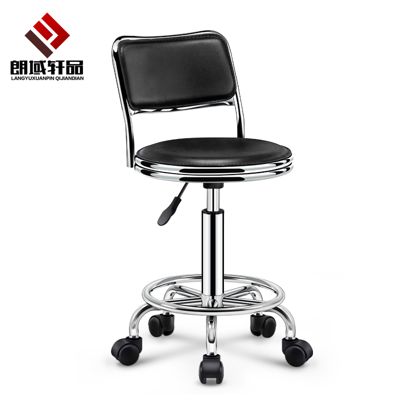 Bar Bench Home Round Stool High Footstool Backrest Chair Bar Stool Lift Bar Chair Beauty Stool Collection Silver Bar Swivel Chair