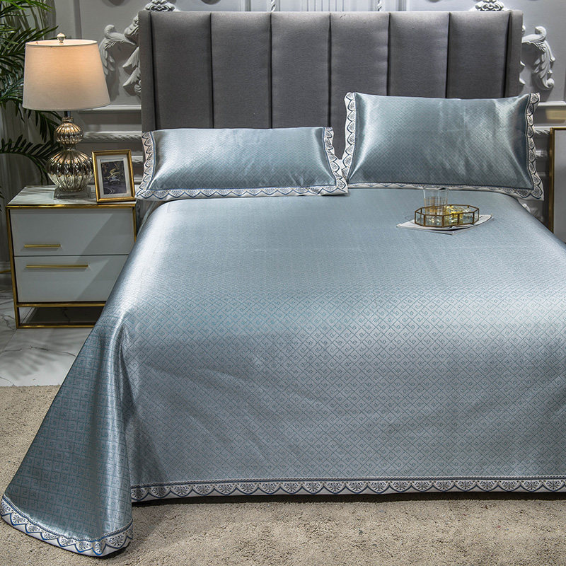 Cool Mat Ice Silk Mat Three Sets 1 8m Bed Summer Water Washable Machine Wash Bed Linen Mats 1 5 Air Conditioning Soft Mat 2 0 m