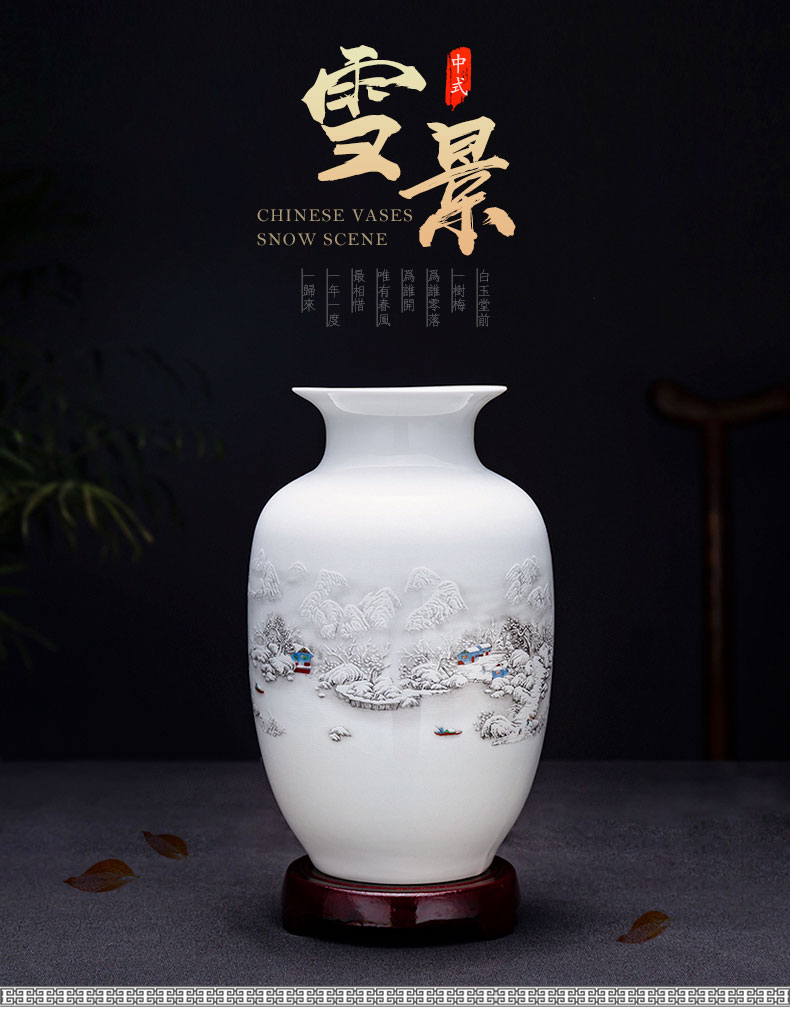 Jingdezhen ceramics floret bottle of dry flower adornment flower arranging Chinese style household living room TV ark, handicraft furnishing articles